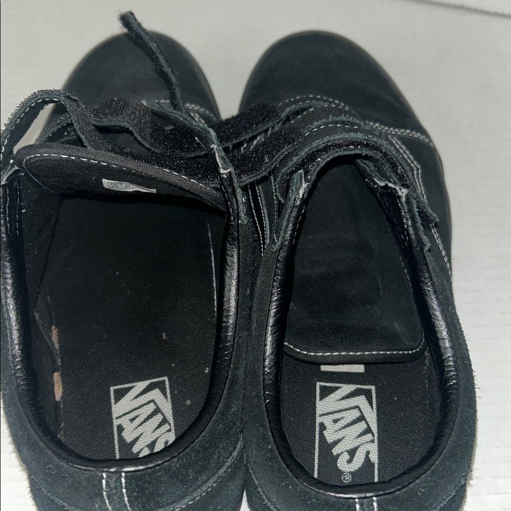 Vans Black Slip-On Loafers with Stitch Detail - Picture 8 of 10